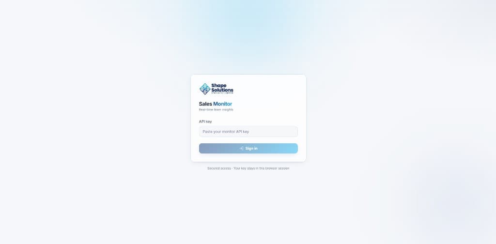 Sales Team Monitor Portal